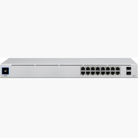 Switch|UBIQUITI|USW-16-POE|Type L2|Desktop/pedestal|Rack|16x10Base-T / 100Base-TX / 1000Base-T|2xSFP|PoE ports 16|PoE+ ports 8|18 Watts|USW-16-POE