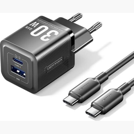 MOBILE CHARGER WALL USB +CABLE/30W 2P TZ-FEQB0-EU-01 VENTION