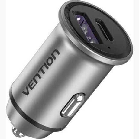 MOBILE CHARGER CAR USB/2P GRAY FFBH0 VENTION
