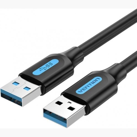 CABLE USB3.0 MALE TO MALE/1.5M BLACK CONBG VENTION