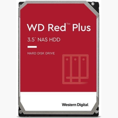 HDD|WESTERN DIGITAL|Red Plus|4TB|SATA|256 MB|5400 rpm|3,5"|WD40EFPX