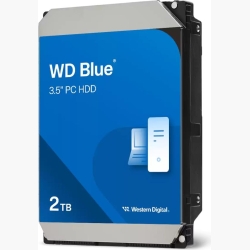 HDD|WESTERN DIGITAL|Blue|2TB|SATA 3.0|64 MB|5400 rpm|3,5"|WD20EARZ