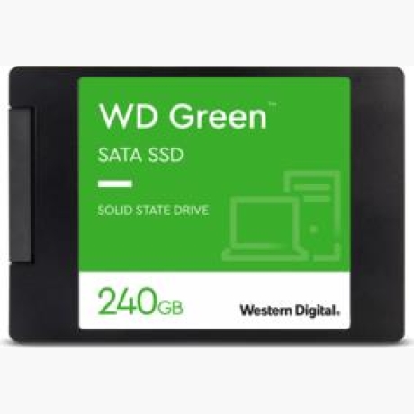 SSD|WESTERN DIGITAL|Green|240GB|SATA 3.0|SLC|Read speed 545 MBytes/sec|2,5"|MTBF 1000000 hours|WDS240G3G0A