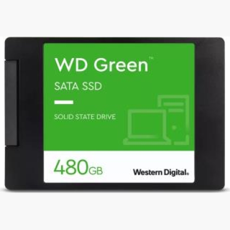 SSD|WESTERN DIGITAL|Green|480GB|SATA 3.0|SLC|Read speed 545 MBytes/sec|2,5"|MTBF 1000000 hours|WDS480G3G0A