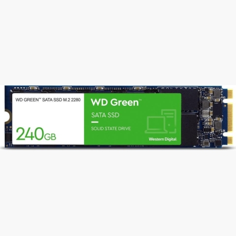 SSD|WESTERN DIGITAL|Green|240GB|M.2|SATA 3.0|Read speed 545 MBytes/sec|1.5mm|MTBF 1000000 hours|WDS240G3G0B
