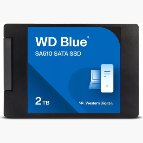 SSD|WESTERN DIGITAL|Blue SA510|2TB|SATA 3.0|Write speed 520 MBytes/sec|Read speed 560 MBytes/sec|2,5"|TBW 500 TB|MTBF 1750000 hours|WDS200T3B0A