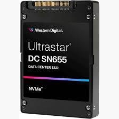 SSD|WESTERN DIGITAL|SSD series Ultrastar DC SN655|7.68TB|PCIe Gen4|NVMe|NAND flash technology TLC|Write speed 2000 MBytes/sec|Read speed 6800 MBytes/sec|Form Factor U.3|MTBF 25000000 hours|0TS2462
